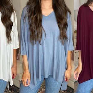 Oversized T-shirt with Side Slits